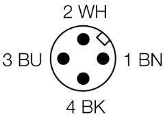 图尔克turck 直反式传感器 DOIR450-BT18-VN6X2-H1141 电路连接图